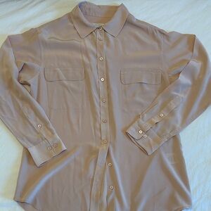 Equipment Blush Pink Silk Button Down